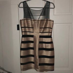 BCBG champagne party dress